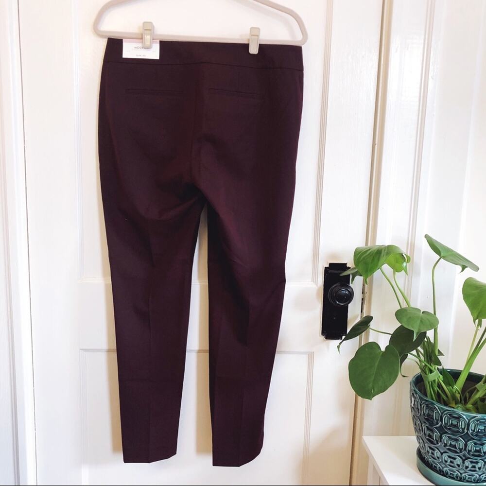 Ann Taylor Maroon Modern Slim Leg Dress Pants - Picture 7 of 12